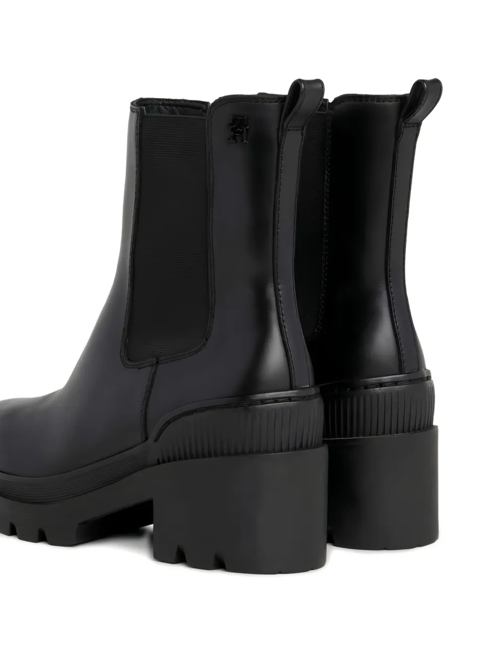 Tommy Hilfiger leather Chelsea ankle boots Black