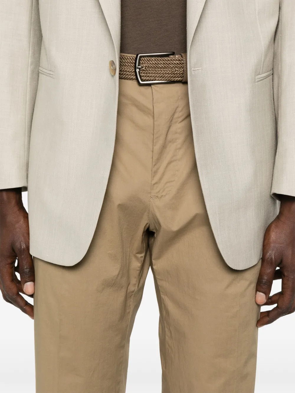 Incotex Broek met toelopende pijpen Groen