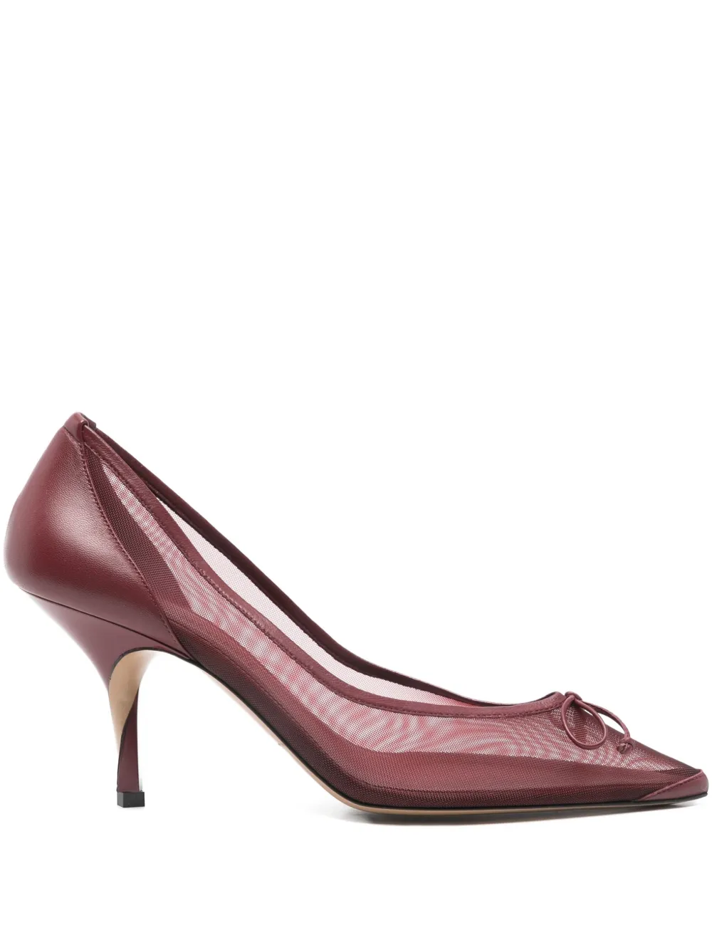 Jacquemus mesh bow pumps Rood