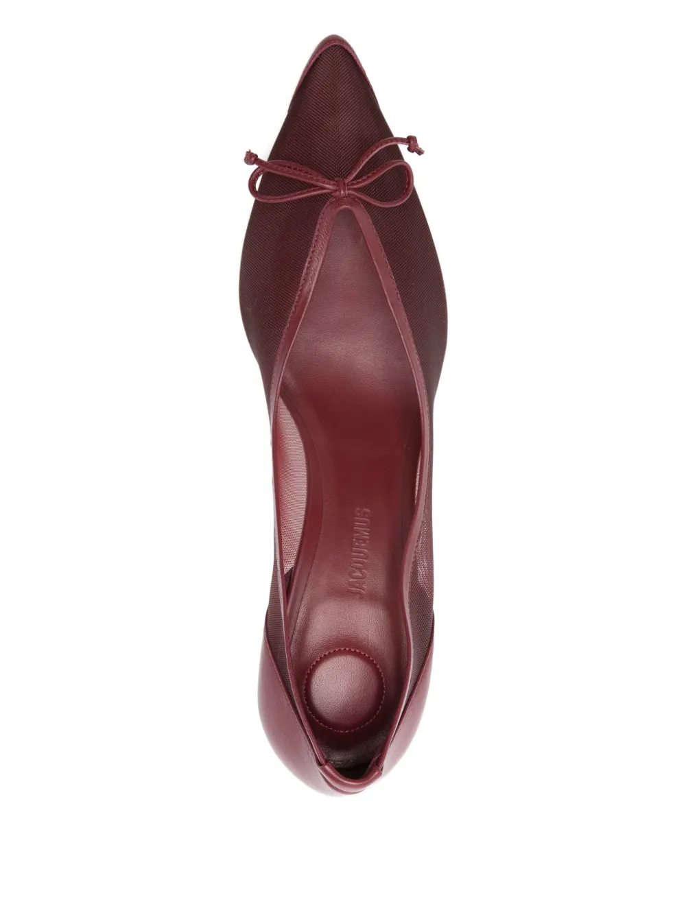 Jacquemus mesh bow pumps Rood