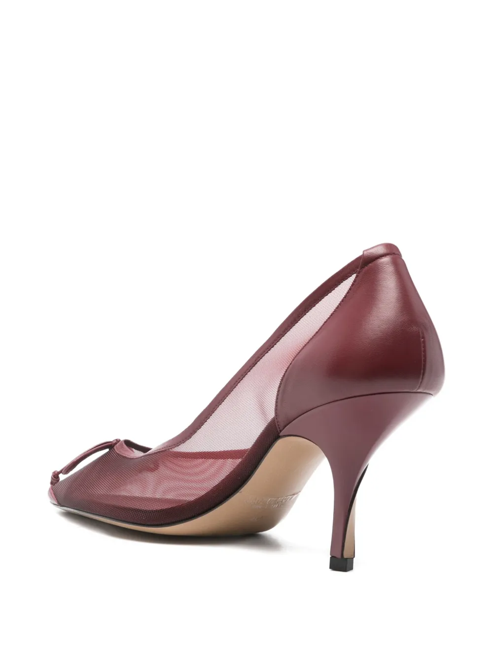 Jacquemus mesh bow pumps Rood