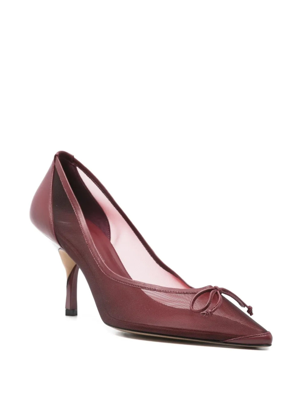 Jacquemus mesh bow pumps Rood