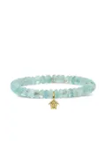 Sydney Evan 14K yellow gold small Turtle aquamarine and diamond bracelet