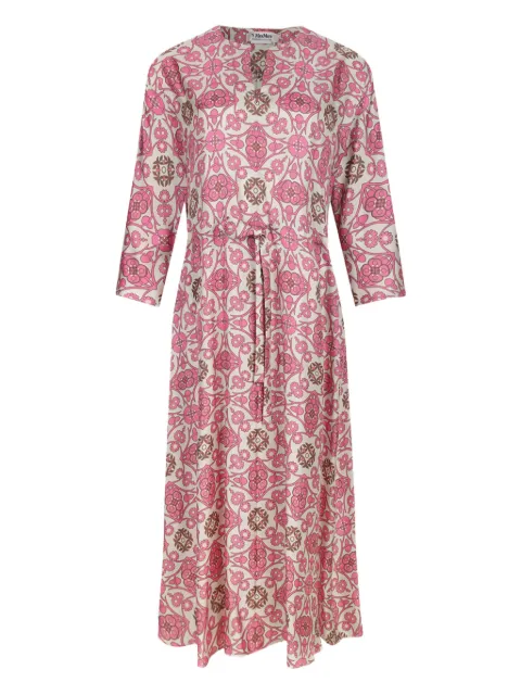 'S Max Mara vestido midi de seda