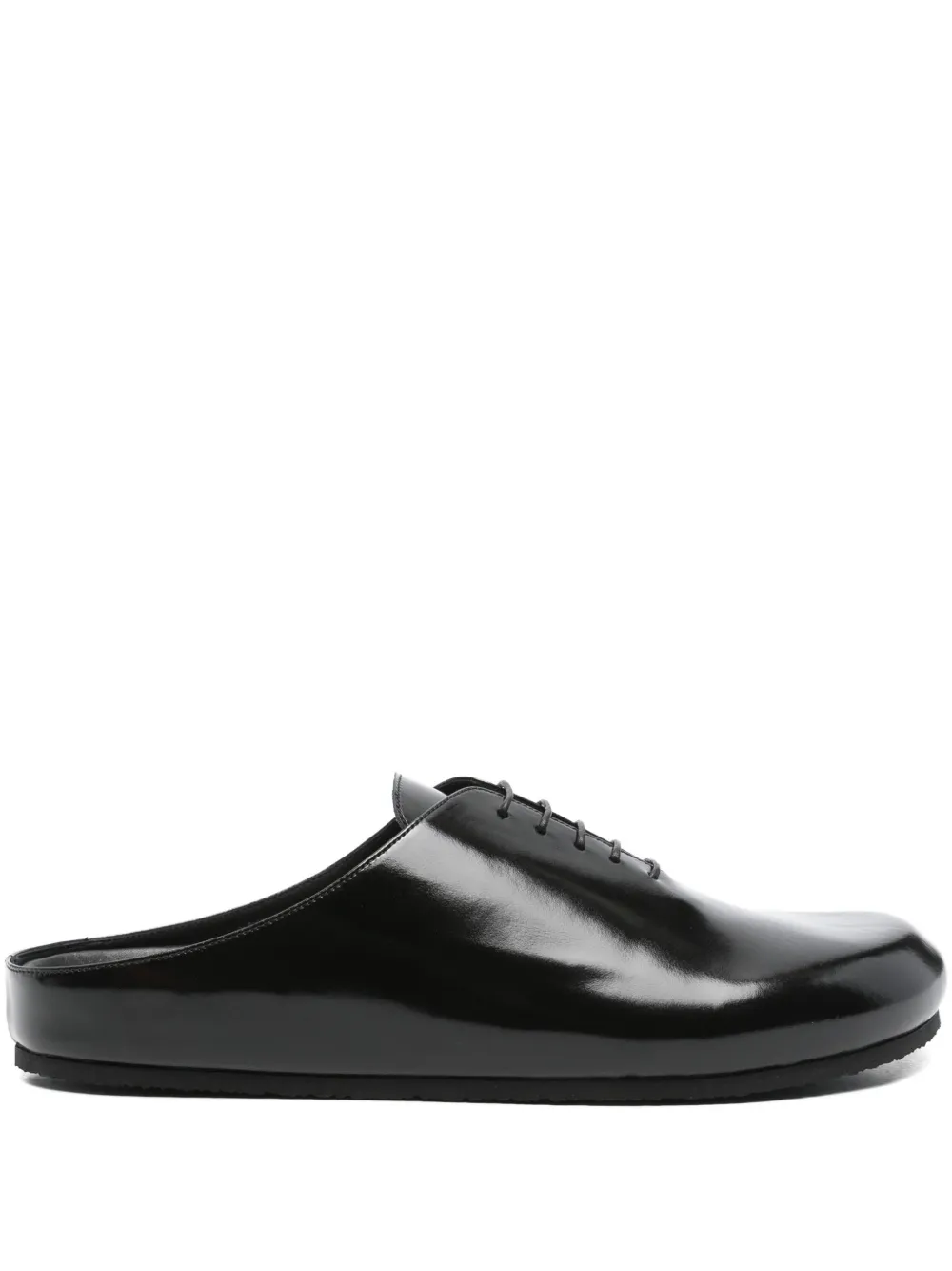 Jacquemus lace-up patent leather slippers | Black | Image 1