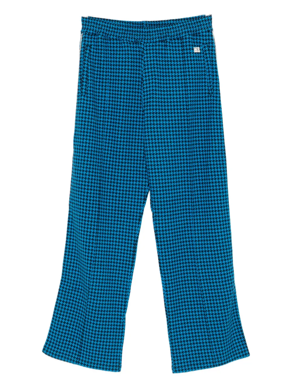 Wales Bonner Houndstooth Track Trousers In Blue