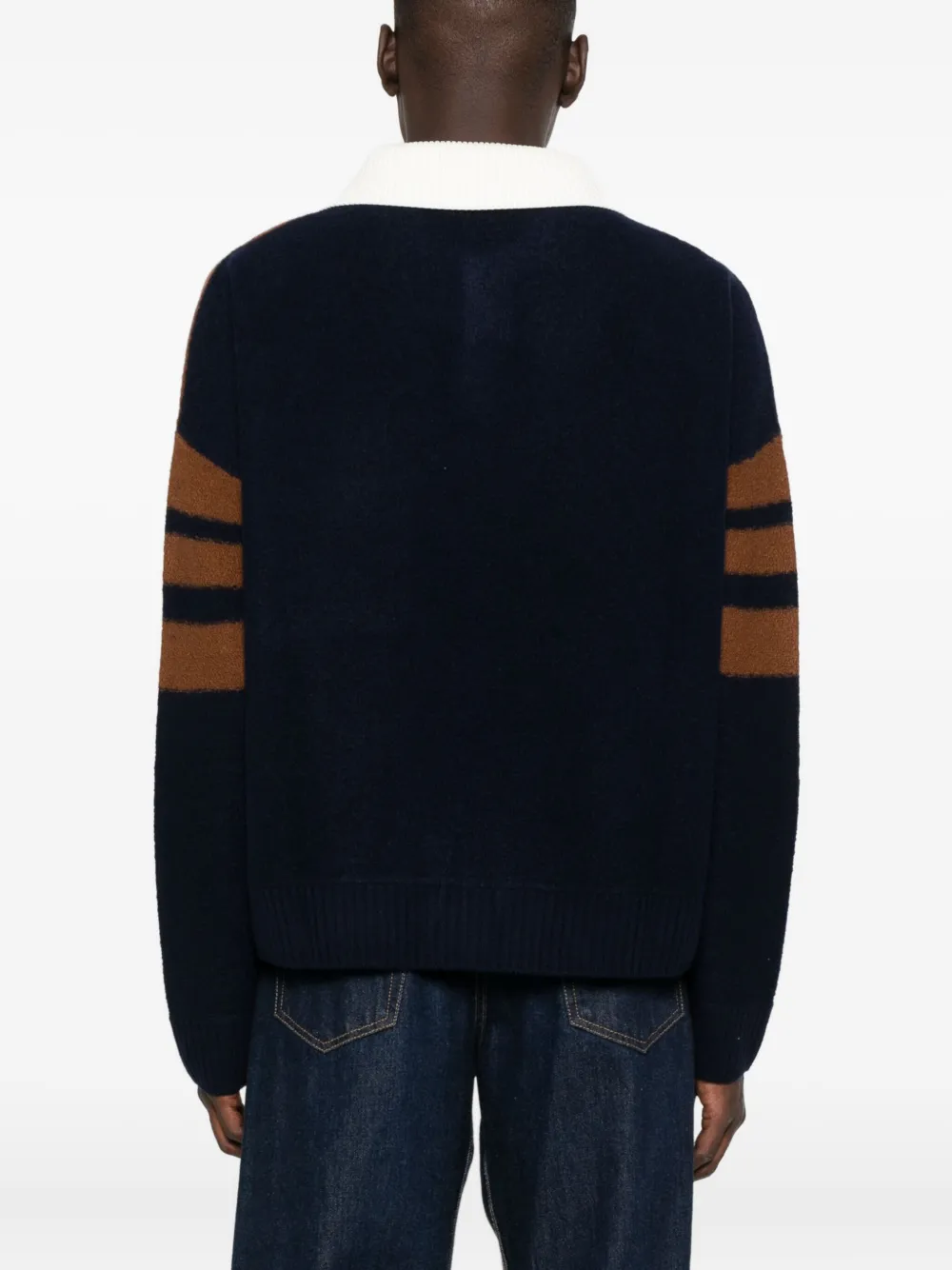 Wales Bonner Striped Polo-neck Sweater In Multi