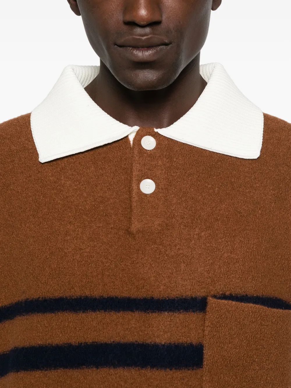 Wales Bonner Striped Polo-neck Sweater In Multi