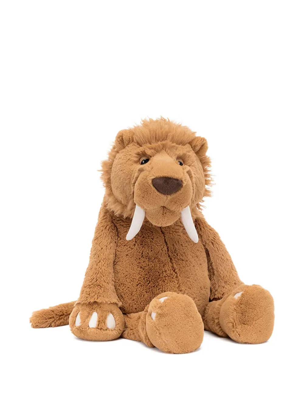 Jellycat Stellan Sabre Tooth Tiger soft toy | Brown | Image 1