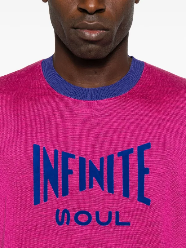 Wales Bonner Infinite Soul-flocked T-shirt | Pink | FARFETCH