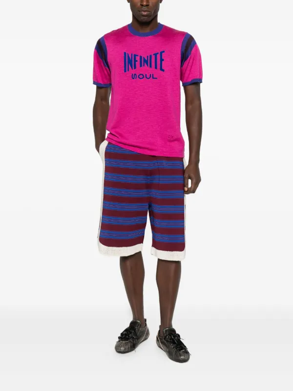 Wales Bonner Infinite Soul-flocked T-shirt | Pink | FARFETCH