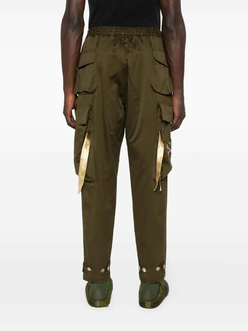 Mastermind Japan Cargo broek met doodskopprint Groen