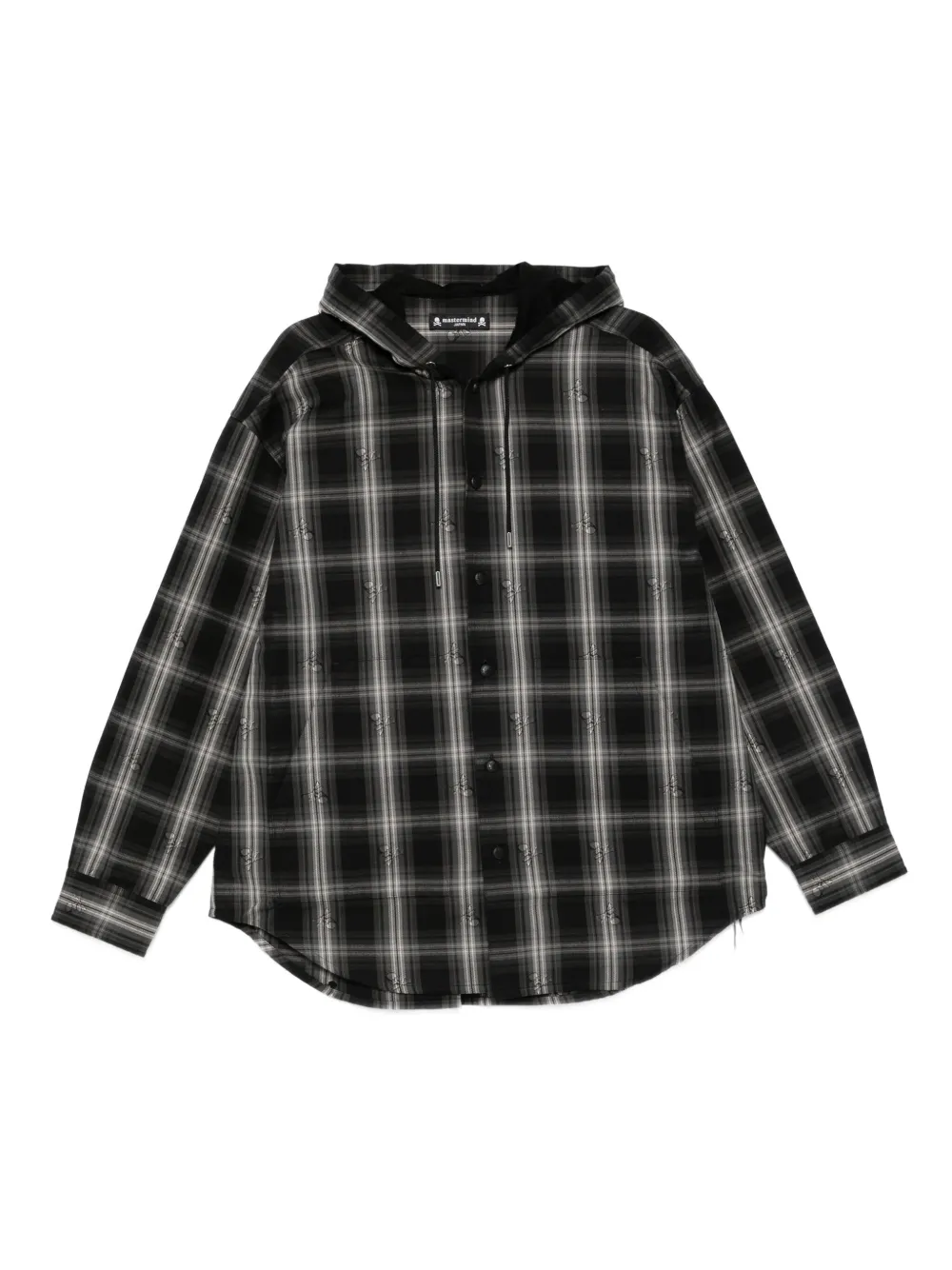 Mastermind Japan plaid flannel shirt | Black | Image 1