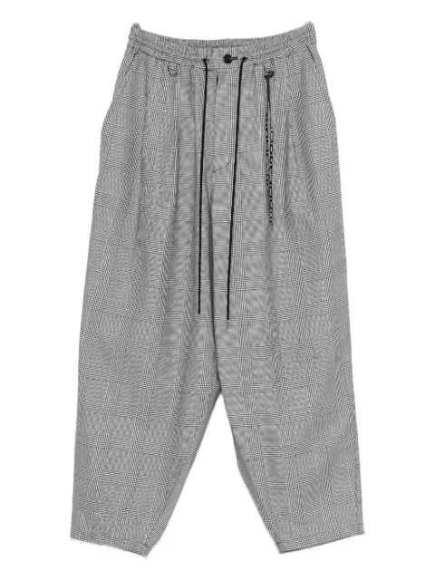 Mastermind Japan houndstooth-panel flannel pants