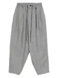 Mastermind Japan houndstooth-panel flannel pants - Grey
