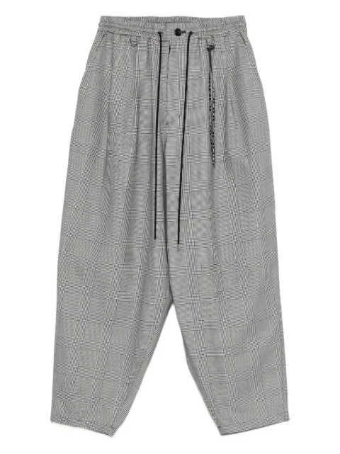 Mastermind Japan houndstooth-panel flannel pants