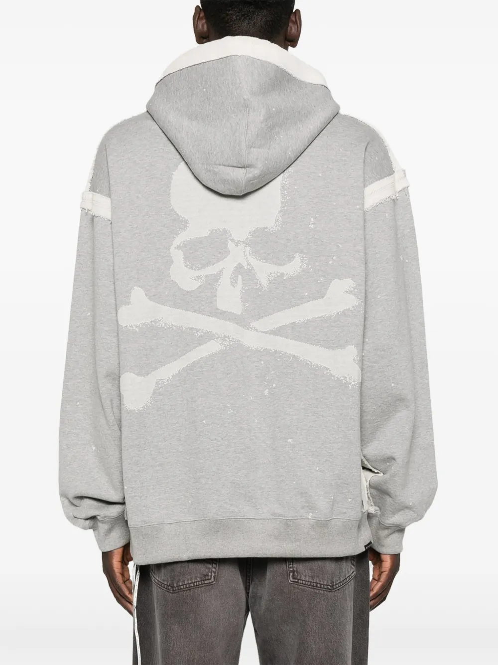 Mastermind World Hoodie met logo en uitgesneden details Grijs