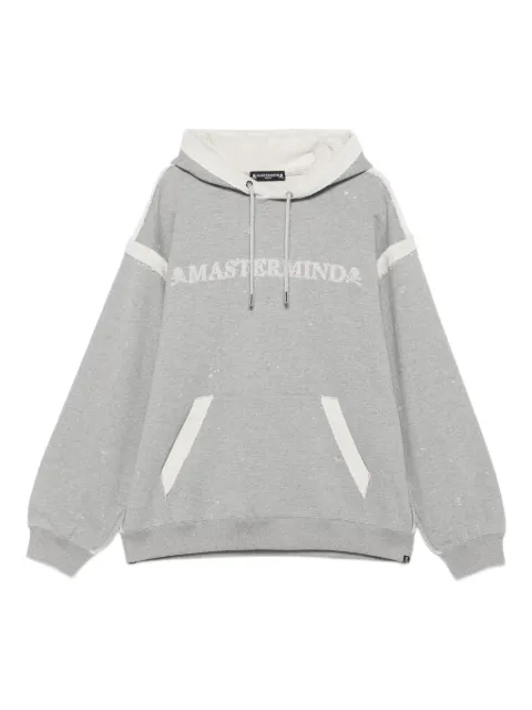 Mastermind World cut-off logo hoodie