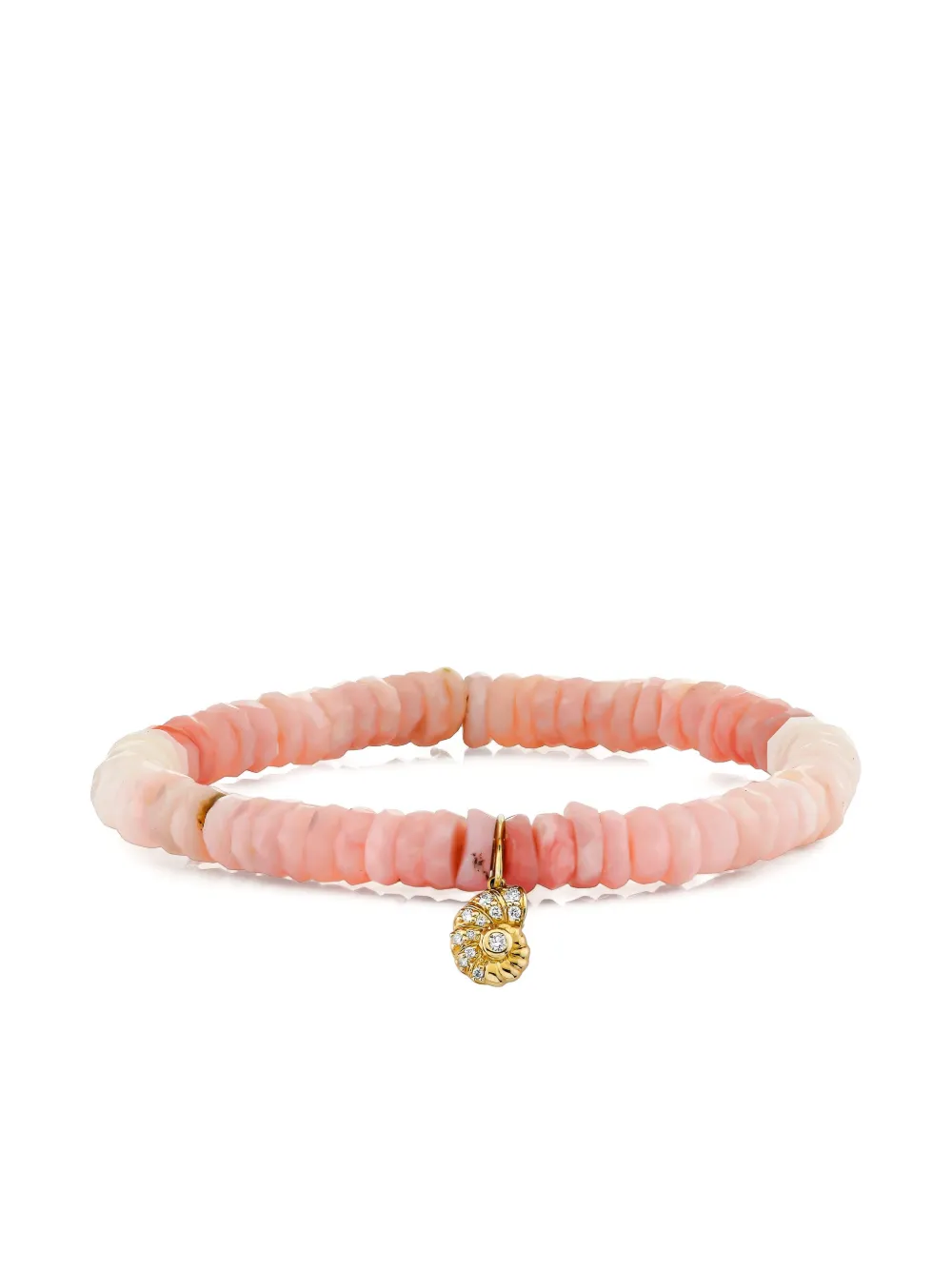 Sydney Evan Bracciale Nautilus piccolo in oro giallo 14kt con opale e diamanti