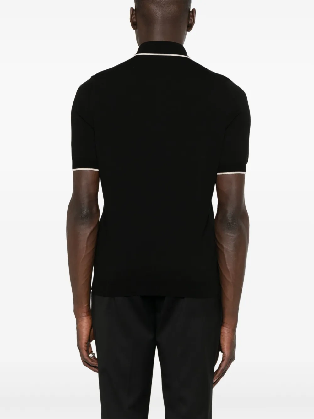 SAPIO Poloshirt met contrasterende afwerking Zwart