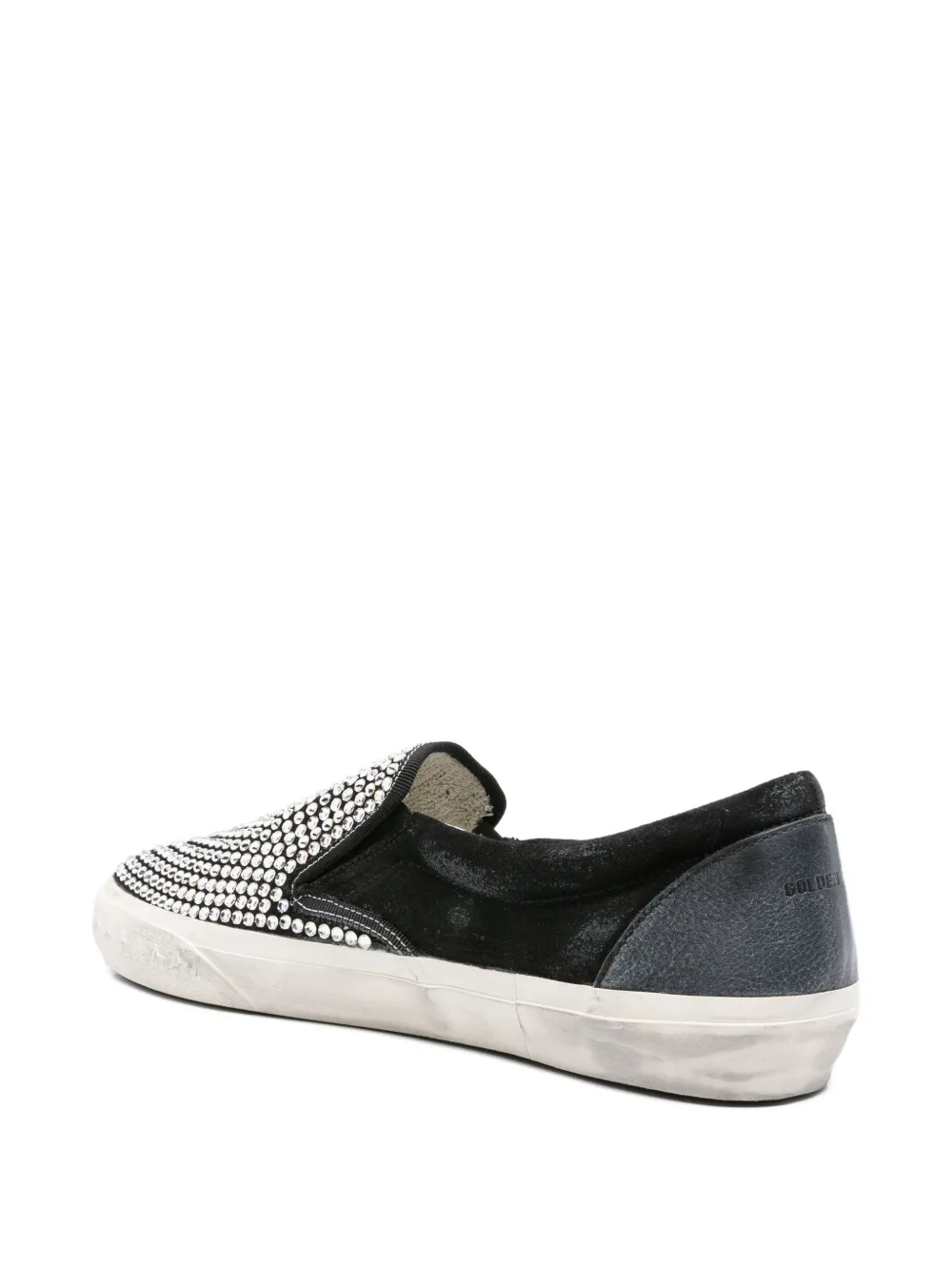 Golden Goose VCE crystal-embellished slip-on sneakers Black