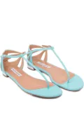 Aquazzura leather flat sandals - Blue