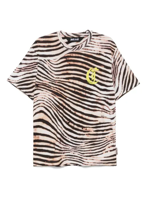 Just Cavalli jungle-print monogram T-shirt