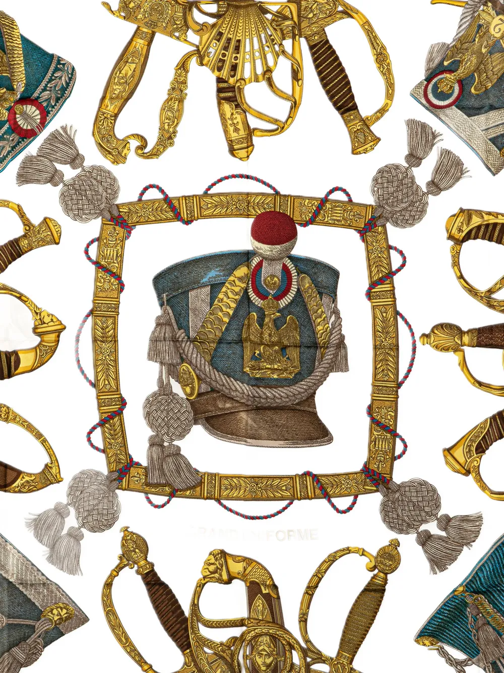 Hermès Pre-Owned mascada Grand Uniforme de seda del siglo XX | Image 2