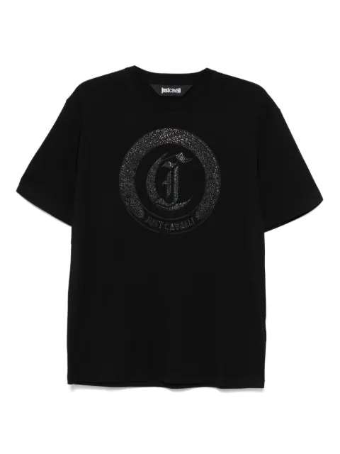 Just Cavalli stud-embellished logo T-shirt