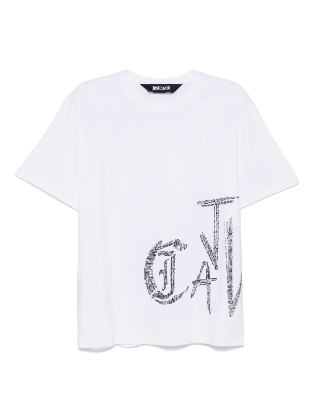 Just Cavalli T-shirt met logoprint Wit