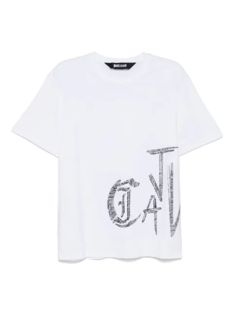 Just Cavalli logo-stamp T-shirt