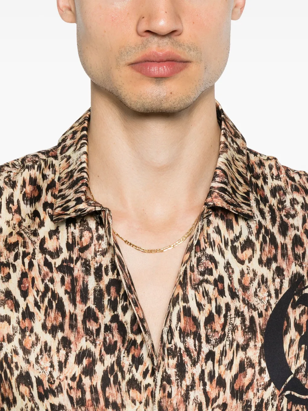Just Cavalli Overhemd met dierenprint Bruin