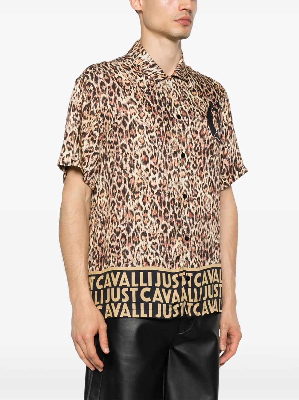 Just Cavalli Overhemd met dierenprint Bruin