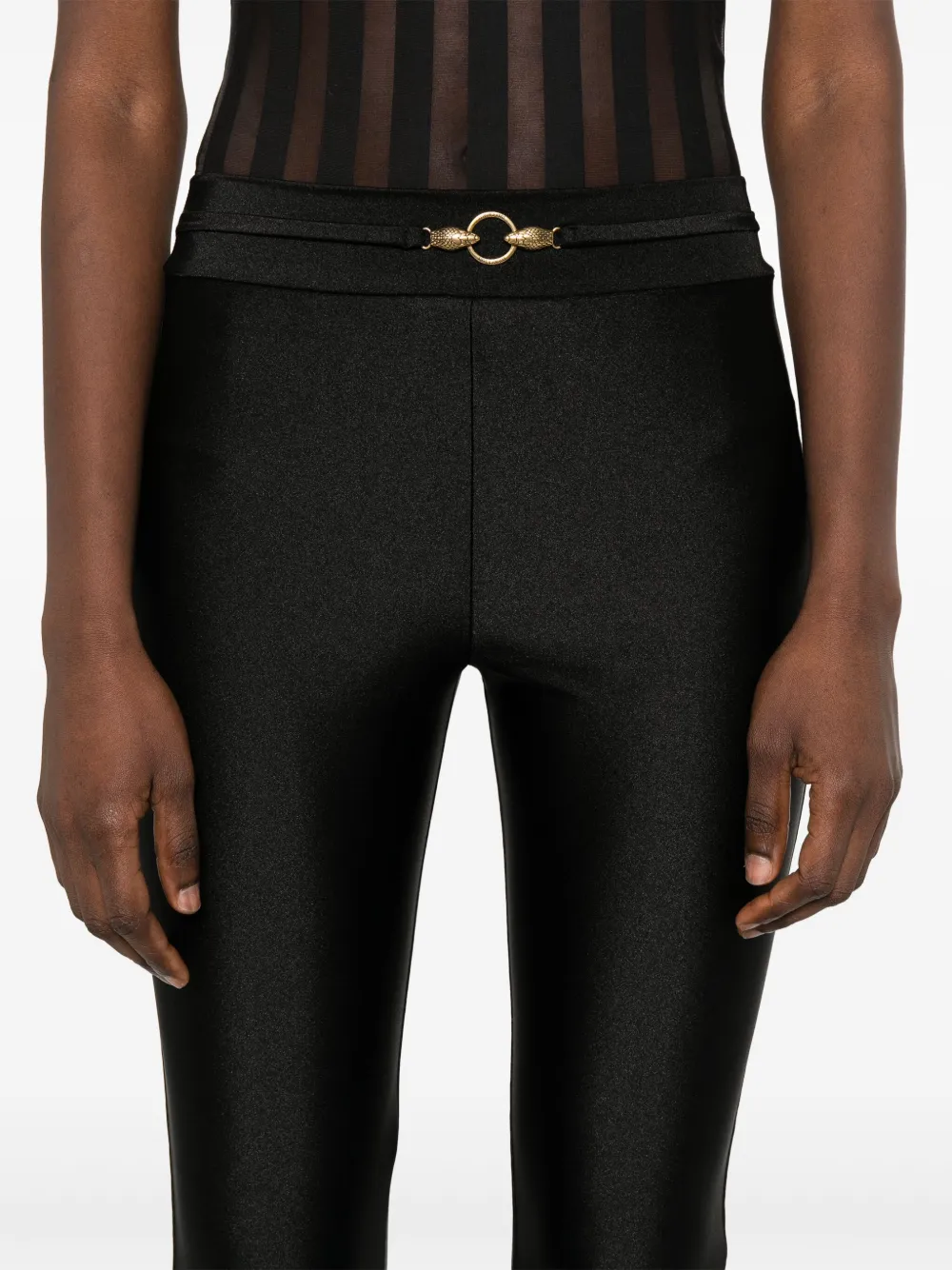 Shop Just Cavalli Logo-motif Trousers In Black