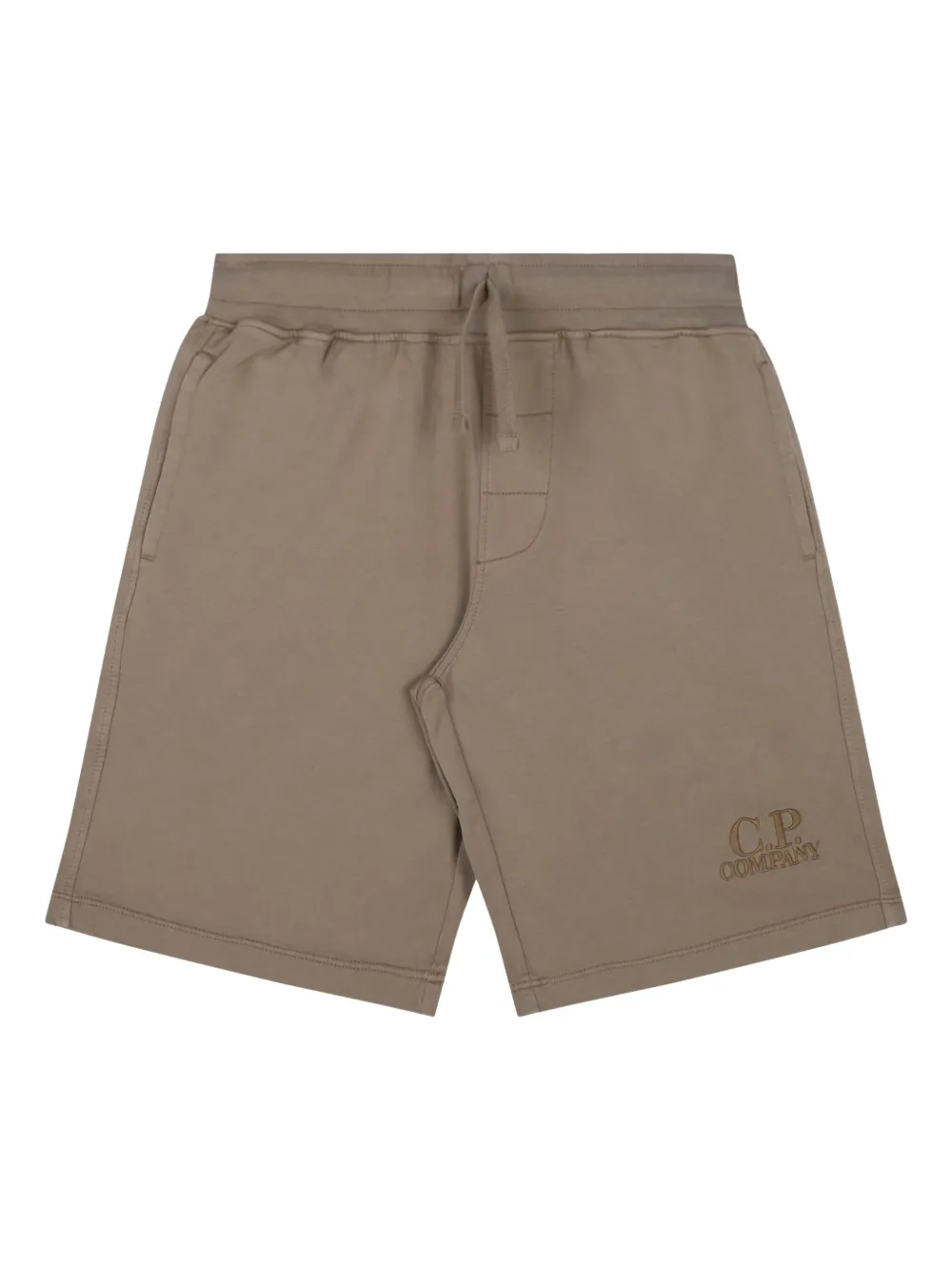 C.P. Company Kids Shorts met geborduurd logo Bruin
