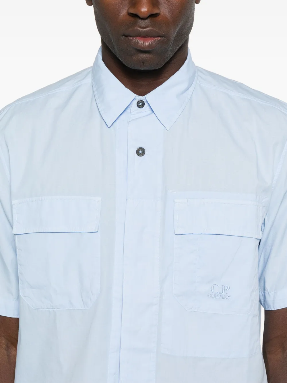 C.P. Company Overhemd met geborduurd logo Blauw