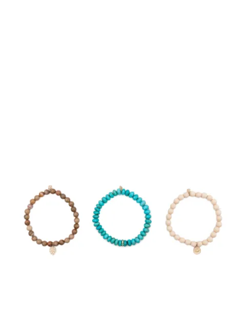 Sydney Evan 14k yellow gold Diamond Leaf Turquoise bracelet