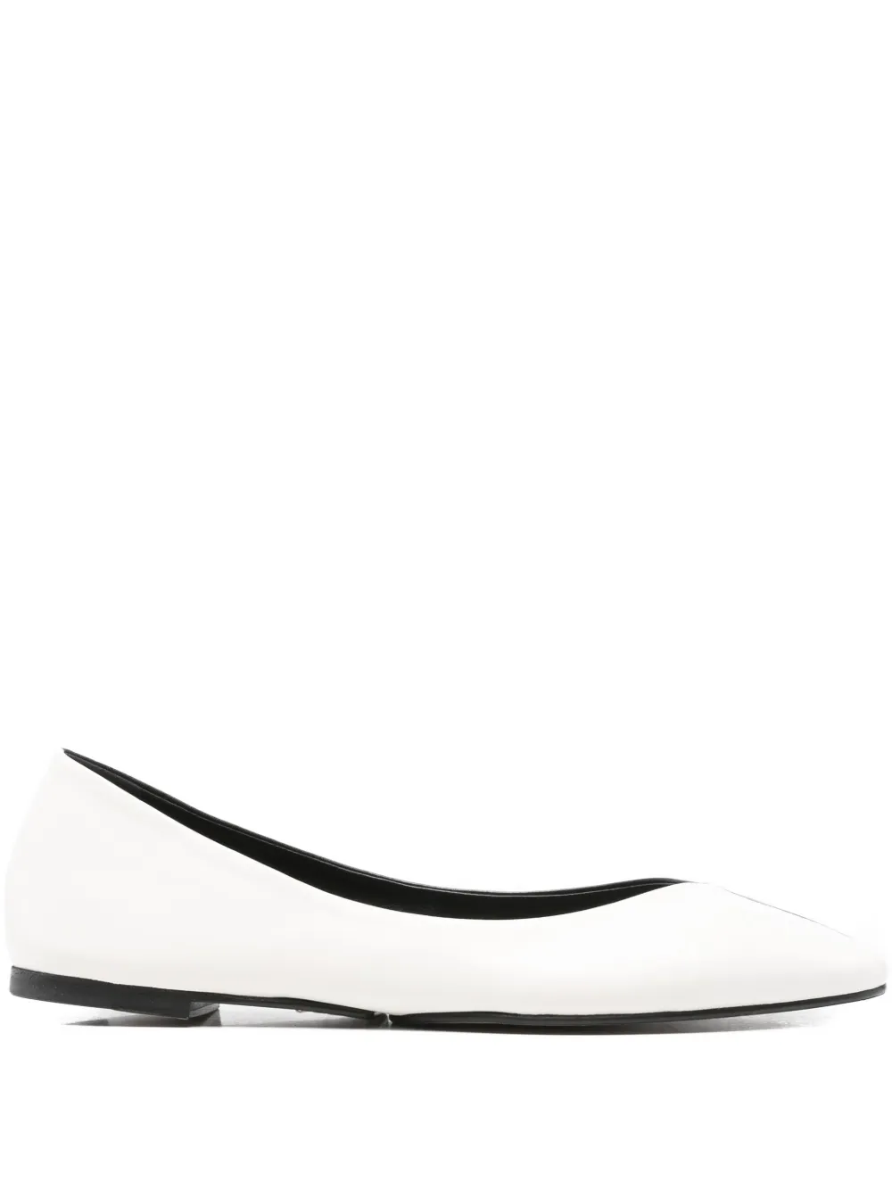 Jacquemus Ovalo tweekleurige ballerina's Zwart