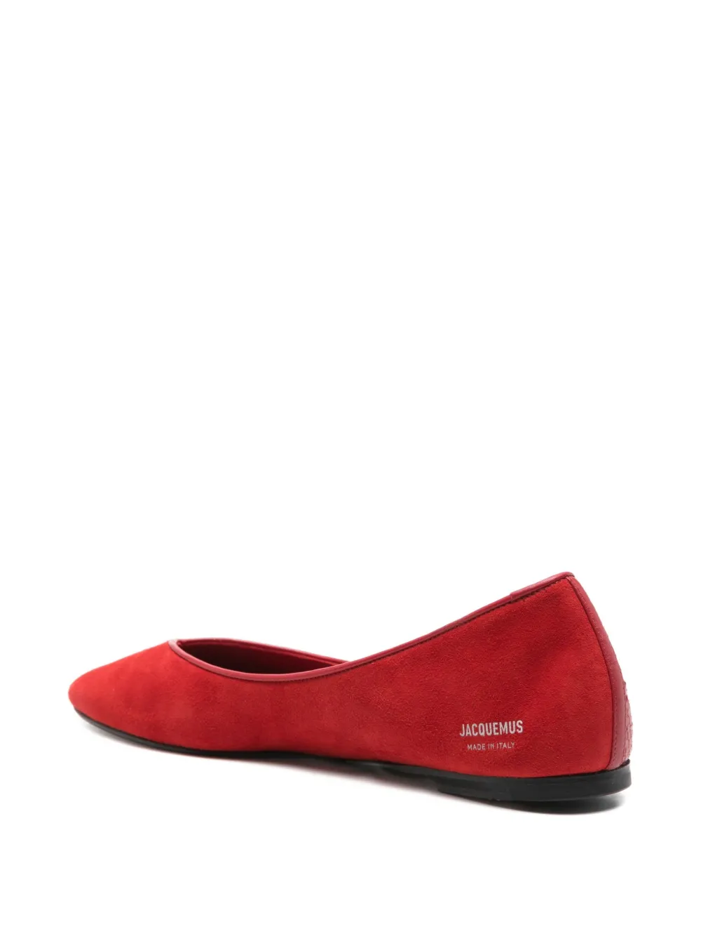 Jacquemus leather snakeskin ballet flats Red