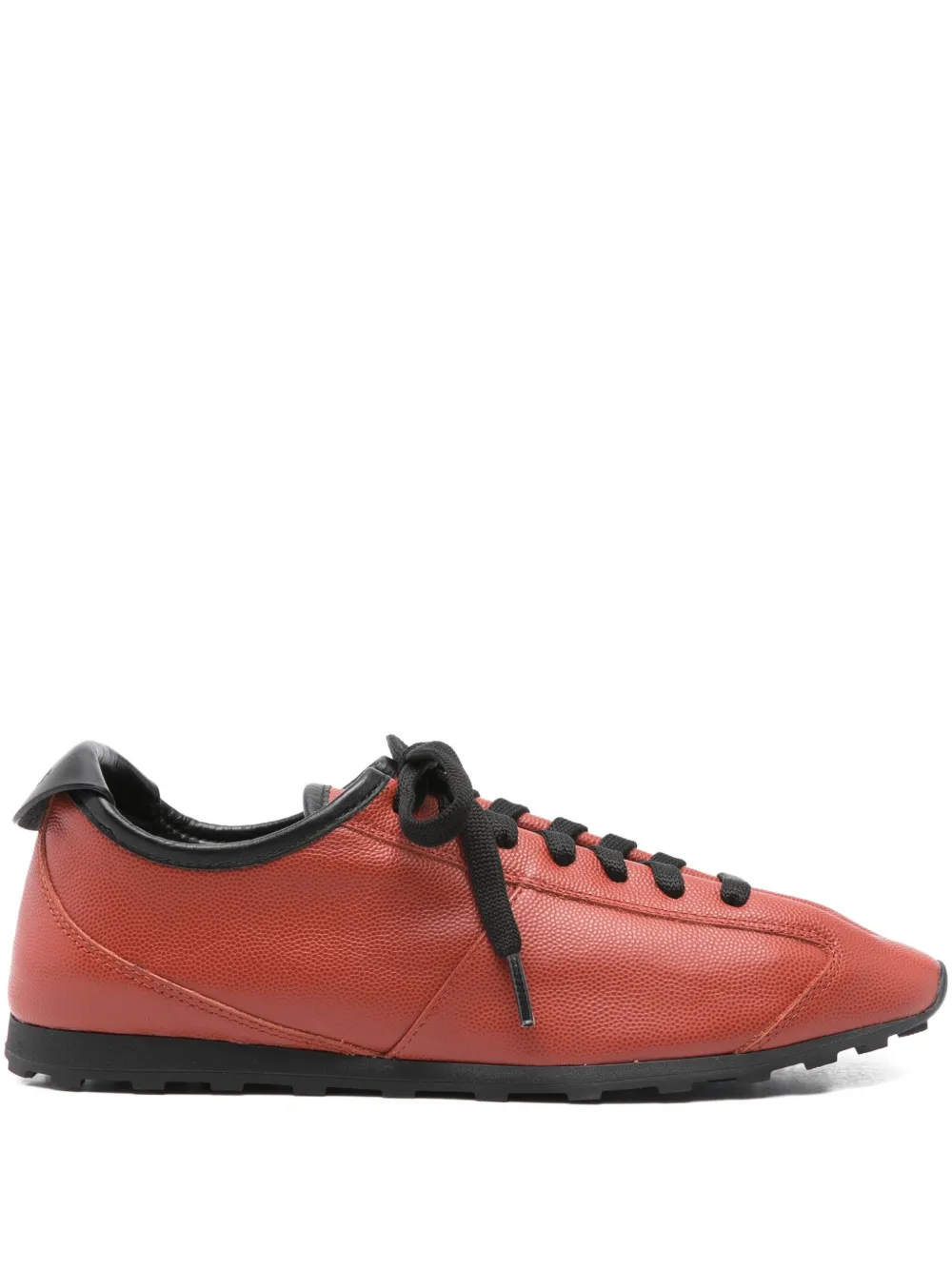 Jacquemus leather lace-up sneakers Orange