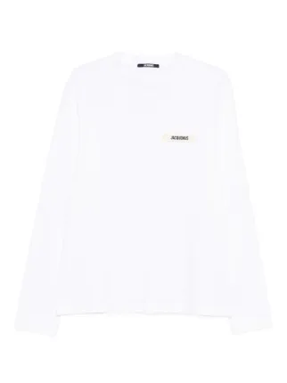 Jacquemus Gros Grain long-sleeve T-Shirt | White | FARFETCH