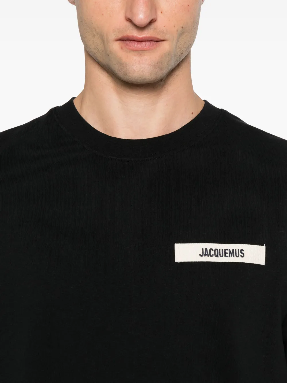 Jacquemus Le T-shirt Gros Grain T-shirt Zwart