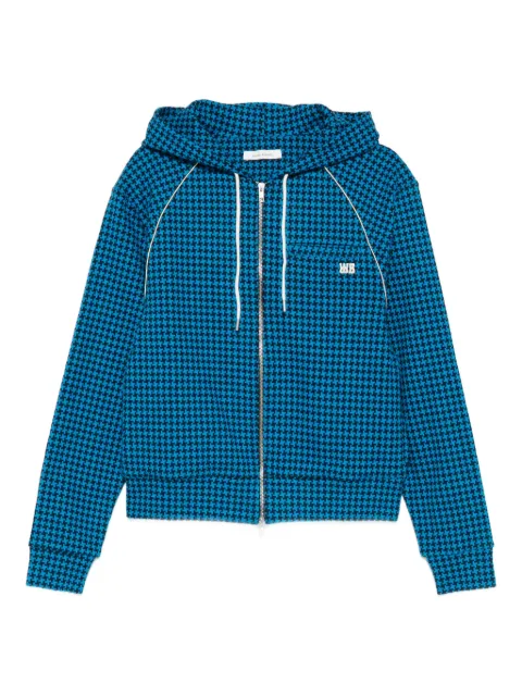Wales Bonner London patterned zip-up hoodie