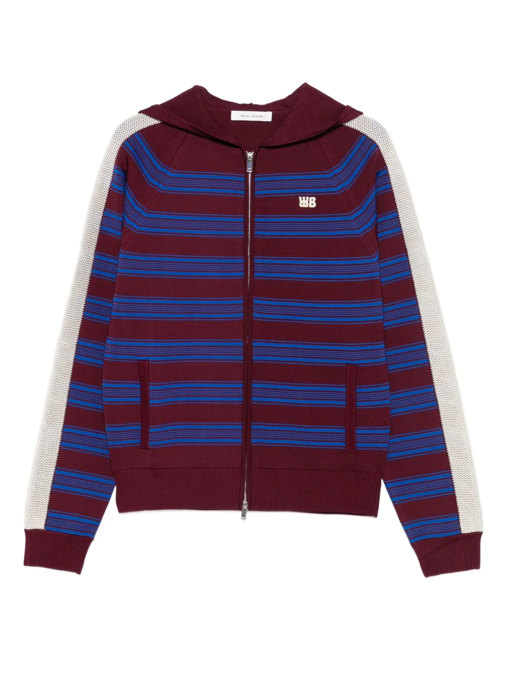 Wales Bonner Music striped hoodie - レッド Wales Bonner Music striped hoodie - レッド