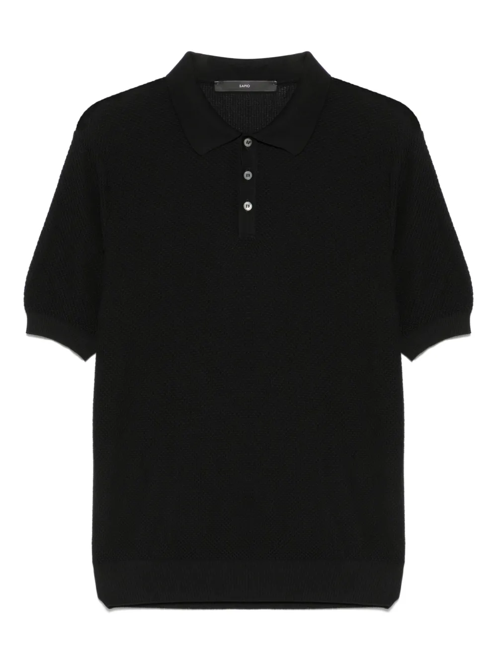 SAPIO playera tipo polo tejida | negro | Image 1