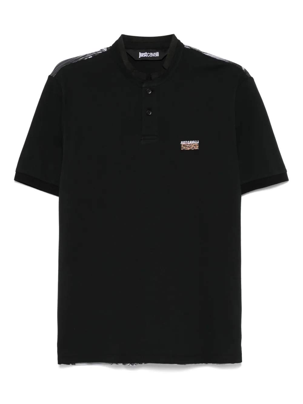 Just Cavalli Poloshirt met geborduurd logo Zwart