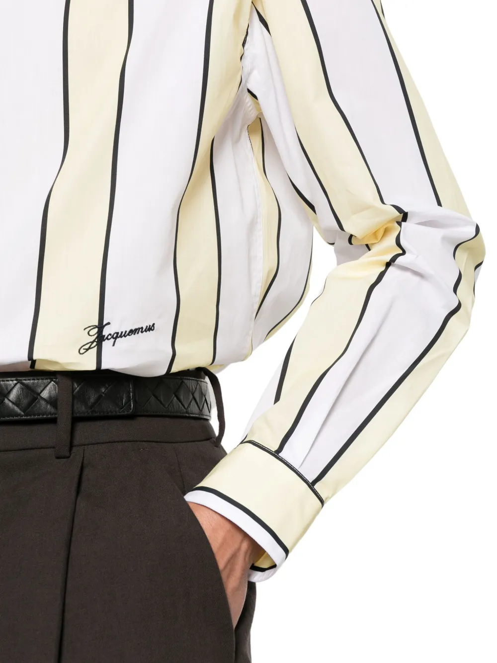 Jacquemus La chemise Simon shirt Geel