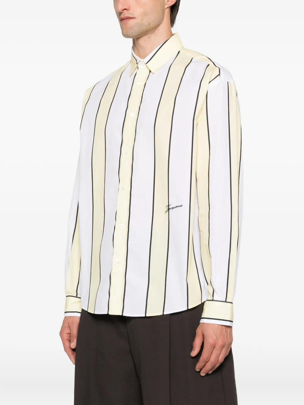 Jacquemus La chemise Simon shirt Geel