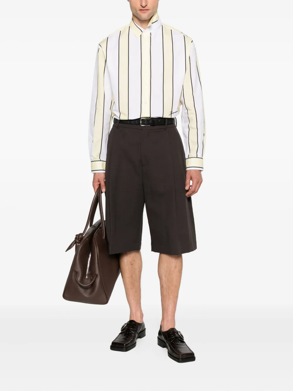 Jacquemus La chemise Simon shirt Geel
