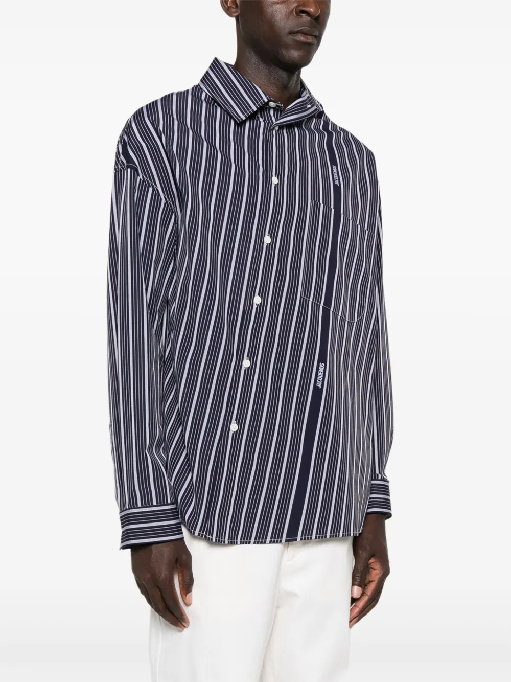 JACQUEMUS ストライプシャツ Jacquemus ストライプ シャツ | ブルー | FARFETCH JP